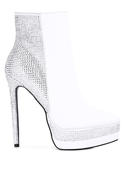 ENCANTO Diamante Set High Heeled Ankle Boot