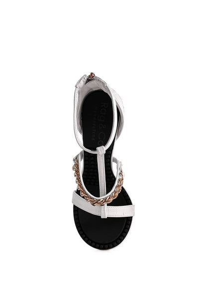 DAKOTA Metal Chain Mid Heel Sandals