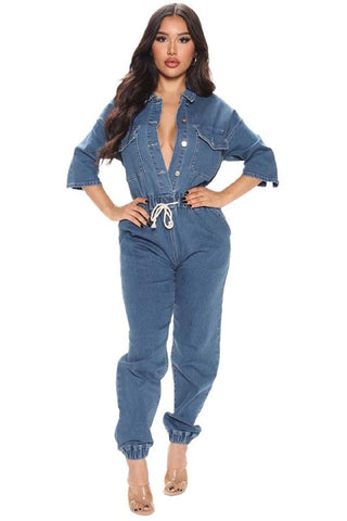 SEXY DENIM JUMPSUIT