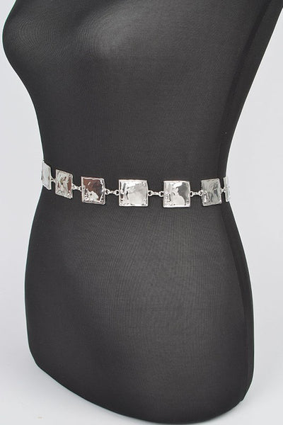 PLUS SIZE SQUARE PLATE ICONIC CHAIN BELT