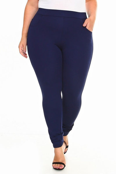 Lady's Plus Size Ponte Pants - PLUS SIZE