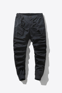 Drawstring Waist Cargo Joggers with Pockets