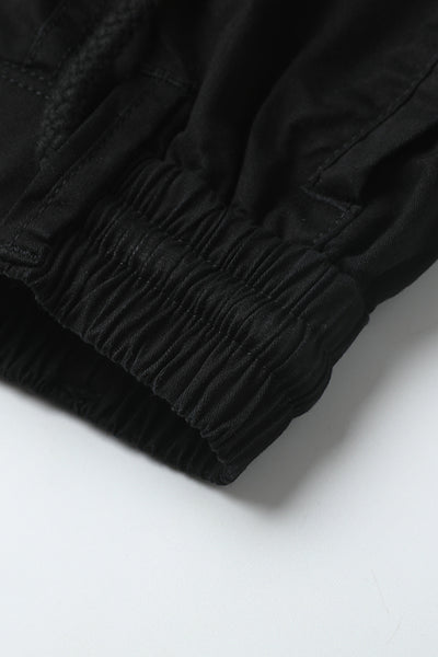 Drawstring Waist Cargo Joggers with Pockets