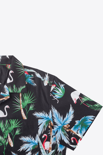 Tropical Pattern Short Sleeve Shirt