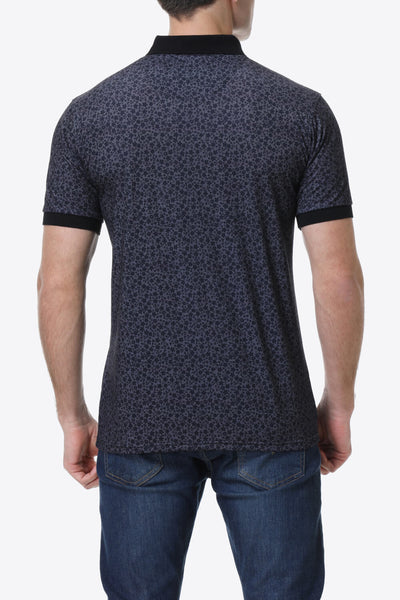 Printed Short-Sleeve Polo Shirt