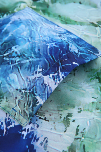 Tropical Print Button-Up Pocket Shirt