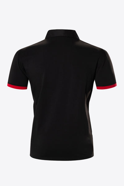 Contrast Short Sleeve Golf Polo Shirt