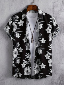 Floral Short Sleeve Button Down Shirt