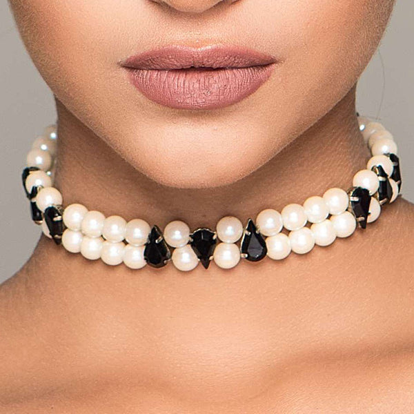 Sassy Fierce Pearl Necklace - sassycollection.net, sassycollection.net-The Sassy Collection, choker, pearls jewelry