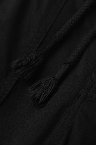 Drawstring Waist Cargo Joggers with Pockets